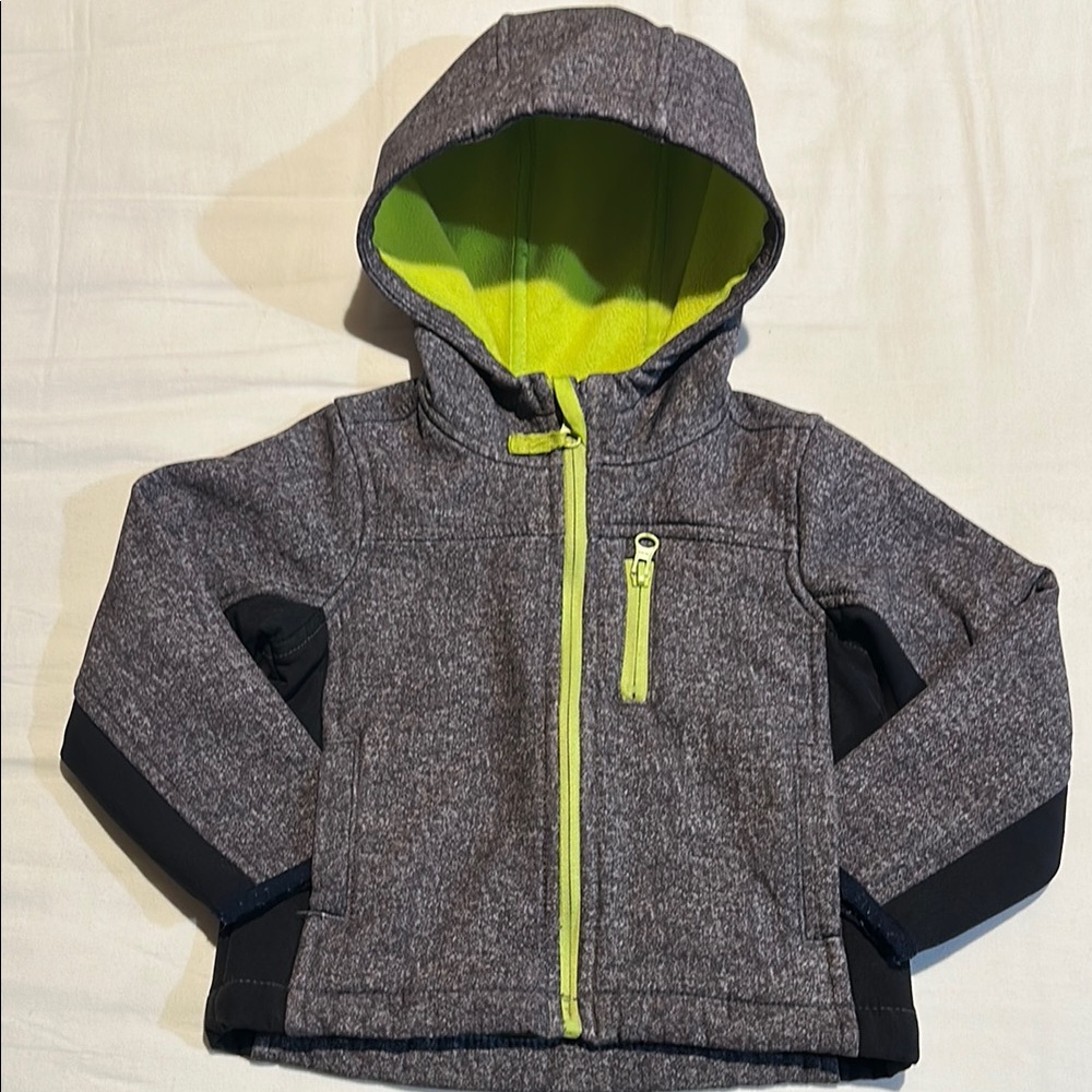 Spring jacket with warm fleece inside